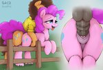 2022 animal_genitalia animal_pussy balls butt cheese_sandwich_(mlp) cutie_mark dosh duo earth_pony equid equine equine_genitalia equine_pussy eyebrows eyelashes female female_penetrated feral friendship_is_magic genitals hasbro hi_res horse male male/female male_penetrating male_penetrating_female mammal my_little_pony penetration penis pinkie_pie_(mlp) pony pussy quadruped sex tongue tongue_out vaginal vaginal_penetration