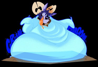 ambiguous_gender anthro antlers fur horn long_tongue morbidly_obese obese overweight purple_body purple_fur solo sound_effects through_floor tongue translucent translucent_body trophy_head x_eyes boot_(artist) cabella_(boot) deer ghost mammal spirit hi_res female_(lore)