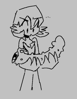ambiguous_gender dildo sex_toy solo stu_(artist) nintendo pokemon gardevoir generation_3_pokemon pokemon_(species) aliasing digital_media_(artwork) monochrome sketch