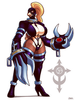 anthro bdsm beak big_breasts bondage bondage_gear boots bound breast_implants breasts claws clothing collar disability female finger_claws footwear gimp_mask high_heeled_boots high_heels legwear mask non-mammal_breasts prosthetic prosthetic_arm prosthetic_leg prosthetic_limb religious_symbol shoes slave_warrior_shuza solo thigh_boots thigh_highs blazbaros shuza_(famwammer) avian bird parakeet parrot true_parrot 3:4 hi_res