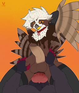 anal anal_penetration animal_genitalia animal_penis anthro anus arm_warmers armpit_fetish armpit_play armwear balls beak big_balls big_butt big_penis butt butt_grab canine_genitalia canine_penis claws clothing collar cowgirl_position duo erection feathers femboy food from_front_position genitals hand_on_butt hand_on_hip hand_on_leg hand_on_thigh humanoid_genitalia humanoid_penis legwear licking licking_lips looking_down lying male male/male muscular on_back on_bottom on_top penetration penile penile_penetration penis penis_tip sex sheath spread_butt spreading tail thigh_highs tongue tongue_out transformation cutefckngbunny nintendo pokemon ceilo_(wafflezcol) avian bird food_creature generation_5_pokemon owl pokemon_(species) pulsatrix spectacled_owl true_owl zoroark absurd_res hi_res