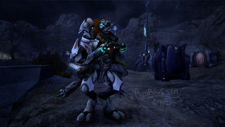 2_toes 3_fingers 3_toes 4_fingers anthro avian_caruncle balls bottomwear clothed clothed_sex clothing digitigrade duo feather_hair feathered_crest feathers feet female female_penetrated fingers flat_chested full_armor genitals glowing glowing_eyes green_eyes head_crest larger_male male male/female male_on_anthro male_penetrating male_penetrating_anthro male_penetrating_female night outside_sex penetration penile penile_penetration penis_in_vagina pseudo_hair red_body red_feathers reverse_stand_and_carry_position sex size_difference smaller_anthro smaller_female standing standing_sex toes torn_bottomwear torn_clothing vaginal vaginal_penetration vulva pompilus-sfm halo_(series) microsoft xbox_game_studios alien avian kig-yar sangheili scalie t'vaoan 16:9 2021 3d_(artwork) 4k absurd_res colored digital_media_(artwork) hi_res source_filmmaker_(artwork) widescreen