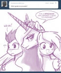 2011 5:6 blush crown cutie_mark derpy_hooves_(mlp) dialogue doctor_whooves_(mlp) earth_pony english_text equid equine fan_character feathered_wings feathers female feral friendship_is_magic group hair hasbro headgear horn horse hourglass_(object) john_joseco long_hair male mammal monochrome my_little_pony mythological_creature mythological_equine mythology pegasus pony princess princess_celestia_(mlp) princess_molestia royalty text tiara tumblr winged_unicorn wings