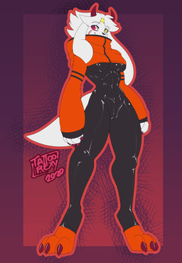 anthro black_bodysuit black_clothing black_latex black_skinsuit bodysuit breasts clothed clothed_anthro clothed_female clothing facial_scar female fur hair heterochromia hoodie latex latex_bodysuit latex_clothing latex_skinsuit orange_body orange_clothing orange_fur orange_hoodie orange_topwear red_eyes scar skinsuit solo tight_clothing topwear white_body white_fur white_hair yellow_eyes tattoorexy nintendo pokemon zoe_lightfoot generation_8_pokemon pokemon_(species) raboot succubus 2020 hi_res story story_in_description