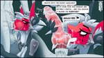 animal_genitalia animal_penis anthro anthro_on_anthro anthro_penetrated anthro_penetrating anthro_penetrating_anthro balls big_penis biped bodily_fluids canine_genitalia canine_penis claws cum cum_from_nose cum_in_mouth cum_in_nose cum_inside cum_on_penis deep_throat dialogue drinking drinking_cum duo female female_penetrated finger_claws fur genital_fluids genitals hair hand_on_head hand_on_penis huge_penis humanoid_genitalia humanoid_penis hybrid_genitalia hybrid_penis inner_ear_fluff knot knotted_humanoid_penis knotted_penis knotting makeup male male/female male_penetrating male_penetrating_female mascara neck_bulge open_mouth open_smile oral oral_knotting oral_penetration pattern_background penetration penis red_face red_inner_ear running_makeup running_mascara sex sheath simple_background smile text tongue tuft white_balls white_body white_eyes white_fur white_hair white_inner_ear_fluff white_sheath white_tongue pentarch jayjay_(pentarch) robot_anthro 16:9 2025 digital_media_(artwork) english_text hi_res widescreen