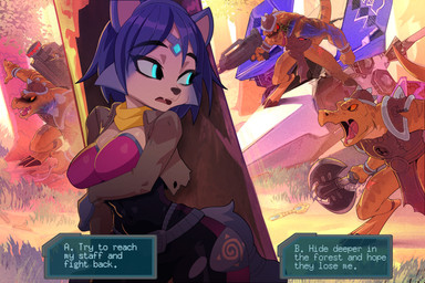 anthro arwing axe belt big_breasts blue_body blue_hair bodysuit breasts choice choice_question clothing cockpit crown damaged_clothing female female_anthro forest forest_background glowing glowing_eyes gun hair headgear hiding jacket machine_gun nature nature_background nipple_outline pilot plant ranged_weapon rocket_launcher scar scarf searching skinsuit sky skyscape solo spacecraft spacesuit text thick_thighs tiara tight_clothing topwear torn_clothing tree vehicle weapon wide_hips chilllum honi_do dinosaur_planet nintendo rareware star_fox krystal_(star_fox) canid canine fox mammal scalie sharpclaw_(star_fox) 3:2 digital_media_(artwork) english_text hi_res story story_in_description