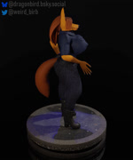 ankle_boots anthro belt big_breasts boots bottomwear breasts clothed clothing denim denim_bottomwear denim_clothing female footwear hair high_heeled_boots high_heels jeans looking_at_viewer nipple_outline pants police police_officer shoes solo tail dragonbird13 blender_cycles chloe_lapowsky canid canine fox mammal 3d_(artwork) 5:6 animated blender_(artwork) digital_media_(artwork) hi_res no_sound short_playtime turntable_(animation) webm