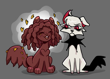 anthro bubble_locs dreadlocks feral grumpy happy claragonza3 warriors_(book_series) canid canine canis domestic_cat domestic_dog felid feline felis mammal digital_media_(artwork) hi_res tagme