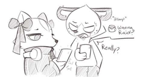 4_fingers accessory angry bedroom_eyes bodily_fluids bow_ribbon cellphone dialogue duo electronics emotionless eyebrows eyelashes female fingers hair_accessory hair_bow hair_ribbon headphones male narrowed_eyes nervous nervous_sweat phone ribbons seductive simple_background smartphone speech_bubble sweat text theartmanor aggretsuko sanrio haida_(aggretsuko) shikabane_(aggretsuko) hyena mammal mephitid skunk spotted_hyena 2023 english_description english_text monochrome