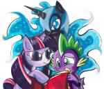 2014 armor aurora-chiaro blue_eyes blue_hair book color dragon equine fangs female friendship_is_magic green_eyes hair helmet horn male mammal multi-colored_hair my_little_pony nightmare_moon_(mlp) plain_background purple_eyes purple_hair slit_pupils spakrles spike_(mlp) twilight_sparkle_(mlp) unicorn winged_unicorn wings
Rating: Safe
Score: 5
User: 2DUK
Date: April 17, 2014