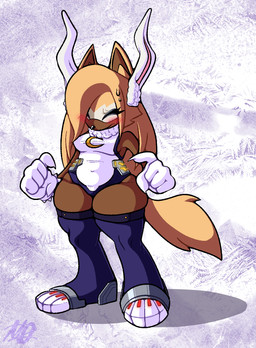 5_fingers anthro biped black_nose blue_boots blue_clothing blue_footwear blue_leotard blush blush_lines bodily_fluids boots breasts brown_body brown_fur brown_inner_ear clothed clothed_anthro clothed_female clothing cosplay crossover_cosplay embarrassed eyelashes eyes_closed fake_ears fake_rabbit_ears female female_anthro fingers footwear fur gloves grey_boots grey_clothing grey_footwear hair handwear legwear leotard long_hair looking_down looking_down_at_self medium_breasts multicolored_body multicolored_boots multicolored_clothing multicolored_footwear multicolored_fur multicolored_leotard navel_outline nervous nervous_sweat pointy_ears prick_ears shoes side_boob solo standing sweat tail tan_body tan_ears tan_fur tan_hair tan_tail thick_thighs thigh_boots thigh_highs voice_actor_joke white_body white_boots white_clothing white_footwear white_fur white_gloves white_handwear white_leotard wide_hips yellow_clothing yellow_leotard meryo idw_publishing my_hero_academia sega sonic_the_hedgehog_(comics) sonic_the_hedgehog_(idw) sonic_the_hedgehog_(series) rumi_usagiyama whisper_the_wolf canid canine canis mammal wolf 2026 crossover hi_res