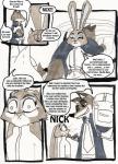 anthro canid canine clothed clothing comic dialogue disney duo english_text family fan_character female fox gbwr greeting hi_res jinksa judy_hopps lagomorph leporid lisa_sandefach lisa_sandefech male mammal nick_wilde predator_city rabbit red_fox seaport text true_fox wolfport zootopia