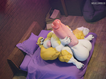 3d_fluid_sim anthro balls barazoku bed belly big_balls big_belly big_muscles big_pecs big_penis bodily_fluids cum cumshot ejaculation erection excessive_cum excessive_genital_fluids excessive_precum fur furniture genital_fluids genitals huge_balls huge_muscles huge_pecs huge_penis humanoid_genitalia humanoid_penis hyper hyper_balls hyper_genitalia hyper_muscles hyper_penis lying male masturbation multicolored_body multicolored_fur muscular nipples nude on_back on_bed orgasm pecs penile penile_masturbation penis precum slightly_chubby solo thick_penis two-handed_masturbation two_tone_body two_tone_fur white_body white_fur yellow_body yellow_fur wolke zaytha jayed_t_skier canid canine fox mammal 3d_(artwork) 3d_animation 4:3 animated digital_media_(artwork) hi_res long_playtime no_sound video