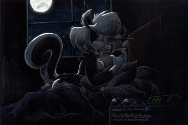 alarm_clock anthro anthro_on_anthro bed bedroom_sex breasts butt butt_grab clock dark detailed_background duo eyewear female from_front_position furniture glasses hand_behind_back hand_on_butt hug inside interspecies_romance lying male male/female moon night on_back on_bed on_top open_mouth reverse_missionary_position romantic romantic_ambiance romantic_couple sex side_boob sky star starry_sky straddling tail window eric_schwartz furafterdark sabrina_online richard_conrad sabrina_(sabrina_online) mammal mephitid procyonid raccoon skunk striped_skunk 2008 3:2 dark_theme pastel_(artwork) signature traditional_media_(artwork)