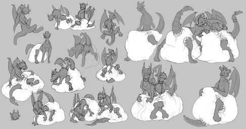 anthro big_diaper biped bound chain chained chained_leash clothed clothing collar diaper diaper_only duo erection genitals grey_background horn huge_diaper male membrane_(anatomy) membranous_wings nude penis sagging_diaper shared_diaper simple_background soiled_diaper solo spiked_tail spikes spikes_(anatomy) tail topless unclean_diaper used_diaper wearing_diaper wings crackajackin activision mythology spyro_the_dragon cynder spyro dragon mythological_creature mythological_scalie scalie 2011 absurd_res digital_media_(artwork) greyscale hi_res monochrome multiple_images sketch sketch_page