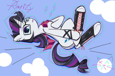 alternative_fashion emo emoji female horn solo sallycars_(artist) friendship_is_magic hasbro my_little_pony mythology rarity_(mlp) equid equine mammal mythological_creature mythological_equine unicorn tagme