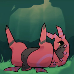 anus butt female female_feral feral genitals grass horn legs_up looking_at_viewer lying non-mammal_vulva on_back outside plant plump_labia presenting presenting_hindquarters presenting_vulva short_tail shrub simple_background solo tail tree vulva tofuuu nintendo pokemon arthropod generation_5_pokemon pokemon_(species) scolipede 1:1 2d_animation animated animated_webp hi_res