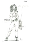 anthro boots breasts cleavage clothed clothing female footwear hair jumpsuit shoes solo tail text tools wrench baron_engel equid equine mammal zebra 2025 english_text hi_res