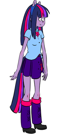 anthro boots bottomwear clothing female footwear high_heeled_boots high_heels human_to_anthro shirt shoes skirt solo species_transformation t-shirt topwear transformation saiserumitsu cartoon_network equestria_girls friendship_is_magic hasbro my_little_pony regular_show twilight_sparkle_(mlp) human humanoid mammal