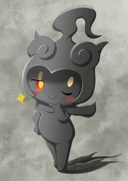 ambiguous_gender blush blush_stickers femboy hand_on_chin hand_on_hip narrowed_eyes one_eye_closed simple_background skeptical slightly_chubby smile smug smug_face solo sparkles standing textured_background v-shaped_eyebrows wink coumav nintendo pokemon generation_7_pokemon ghost humanoid legendary_pokemon marshadow pokemon_(species) shadow_creature spirit absurd_res hi_res
