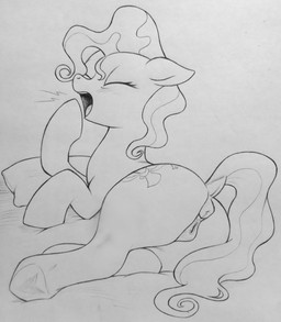 animal_genitalia animal_vulva anus bed butt cutie_mark dock_(anatomy) equine_anus equine_genitalia equine_vulva eyes_closed female feral furniture genitals hair hooves lying mane messy_hair messy_mane on_bed on_side open_mouth pillow puffy_anus solo tail vulva waking_up yawn perrox friendship_is_magic hasbro my_little_pony mayor_mare_(mlp) earth_pony equid equine horse mammal pony absurd_res hi_res monochrome traditional_media_(artwork)