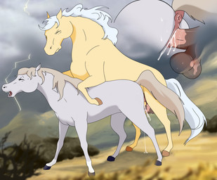 animal_genitalia animal_penis anus balls bodily_fluids cum cum_from_vagina cum_in_vagina cum_inside cumshot duo ejaculation electricity equine_genitalia equine_penis erection eyes_closed female female_penetrated feral feral_on_feral feral_penetrated feral_penetrating feral_penetrating_feral from_behind_position fur genital_fluids genitals hooves lightning male male/female male_penetrating male_penetrating_female open_mouth orgasm orgasm_face outside outside_sex penetration penile penile_penetration penis penis_in_vagina plant puffy_anus sex tail teeth vaginal vaginal_penetration vulva blurrypanda the_silver_brumby thowra equid equine horse mammal absurd_res digital_media_(artwork) hi_res