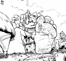 4_toes anthro barefoot blush bodily_fluids clothing crushed_micros destruction dirty dirty_feet duo extreme_size_difference feet female flattened foot_fetish foot_focus foot_play footwear group humanoid_feet larger_male macro male micro outside plantigrade sandals shoes sitting size_difference soles stuck_to_foot sweat toes underfoot jibjoblemeza sega sonic_the_hedgehog_(series) miles_prower sonic_the_hedgehog canid canine eulipotyphlan fox hedgehog lagomorph mammal black_and_white hi_res monochrome