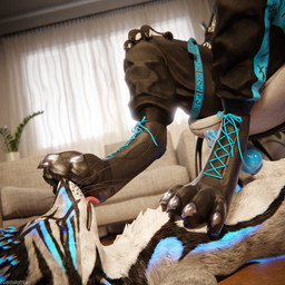 animal_genitalia animal_penis anthro anthro_on_anthro balls biped black_body black_boots black_clothing black_footwear black_fur black_shoes blue_body blue_fur blue_penis bodily_fluids boots bottomwear canine_genitalia canine_penis chair claws clothed clothing cum cum_dripping_from_penis cum_on_penis depth_of_field dominant duo erection feet foot_fetish foot_in_mouth foot_on_chest foot_play footrest footwear fur furniture genital_fluids genitals goth_boots grey_body grey_fur hair harness hindpaw inside knot latex leather leather_boots leather_clothing leather_footwear legwear licking licking_boots licking_shoe living_room lying lying_on_ground male male/male multicolored_body nude on_back on_chair on_ground open_mouth orgasm pants paws penis reflection sex shoes shoes_on sitting sitting_on_chair slim slim_anthro slim_male slim_sub smile submissive submissive_male tail tongue tongue_out torture white_body white_fur dragonplayer dragonplayer_(character) lupus_carnifex canid canine canis fox hybrid jex mammal rexouium 1:1 3d_(artwork) absurd_res blender_(artwork) blender_cycles_(artwork) digital_media_(artwork) hi_res