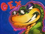 anthro eyewear leering looking_back male smile smirk solo sunglasses boneitis gex_(series) gex_the_gecko gecko lizard reptile scalie 2021 colored_pencil_(artwork) gouache_(artwork) marker_(artwork) painting_(artwork) signature traditional_media_(artwork)