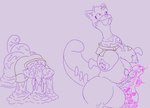 anthro attribute_theft belly big_belly big_breasts big_penis breasts ejaculation generation_6_pokemon genitals goo_creature goo_transformation goodra gynomorph hi_res intersex likasomboody navel nintendo nipples penis pokemon pokemon_(species) puffy_nipples sentient_cum solo trait_theft transformation vein veiny_penis