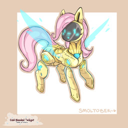 alternate_species female hair machine pink_hair screen screen_face solo text wings yellow_body cold-blooded-twilight friendship_is_magic hasbro my_little_pony fluttershy_(mlp) robot 1:1 2022 english_text hi_res