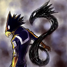 angry beak clothing fingers for_a_head male red_eyes u.a._gym_uniform kaosu0195 my_hero_academia dark_shadow fumikage_tokoyami animal_head animal_humanoid avian humanoid 1:1 2015 low_res