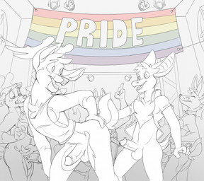 anthro antlers balls bat_ears bat_tail big_breasts bottomless bottomless_anthro bottomless_male bottomwear breasts butt clothed clothing erection female flag flag_(object) fur genitals grope group horn humanoid_genitalia humanoid_penis lgbt_pride male male/female male/male membrane_(anatomy) miniskirt nipples nude nude_anthro nude_female nude_male open_mouth party penis presenting presenting_hindquarters pride_color_flag pride_colors rainbow_pride_colors shirt six-stripe_rainbow_pride_colors skirt smile tail tank_top topwear furfragged lgbt_pride_month frag_(furfragged) liberty_(furfragged) sino_(furfragged) turo_of_akesh bat canid canine canis deer desert_long-eared_bat mammal wingless_bat digital_media_(artwork) hi_res monochrome brother_(lore) brother_and_sister_(lore) brothers_(lore) incest_(lore) sibling_(lore) sister_(lore)