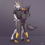 1:1 2023 4_toes anal anal_penetration angry ankle_cuffs ankles_tied anthro anthro_on_anthro anthro_penetrated anthro_penetrating anthro_penetrating_anthro arched_back arms_tied avian avian_feet ball_gag balls bdsm beak bird bird_legs black_body black_clothing black_eyes black_feathers black_shirt black_t-shirt black_topwear blonde_hair blush bondage bottomless bottomless_male bound bovid caprine chain chained chastity_cage chastity_device chest_tuft claws clothed clothing collar corvid corvus_(genus) cracked_wall crow cuff_(restraint) digital_media_(artwork) digitigrade dominant dominant_male dungeon duo ears_down elijahelegia eyewear feathers feet forced forced_anal from_behind_position front_view gag gagged genitals glasses goat green_eyes grin hair hands_behind_back hands_on_hips head_turned hi_res hooves horn interspecies leaning leaning_forward long_hair looking_at_another looking_back looking_pleasured male male/male male_penetrated male_penetrating male_penetrating_male mammal master/slave nude obscured_penetration oscine partially_clothed passerine penetration penile penile_penetration penis penis_in_ass pink_penis pivoted_ears restraints sex sex_slave shirt signature slave slim_male smile squawk_(summerlong) standing standing_sex stone_floor story story_at_source story_in_description straps submissive submissive_male summer_(summerlong) t-shirt tail tail_feathers toe_claws toes topwear tuft white_body yellow_legs