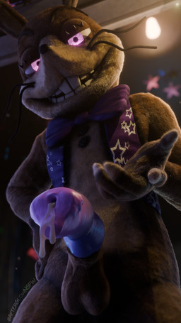 anthro bodily_fluids bow_tie clothing cum genital_fluids genitals kneeling knot knotted_penis male on_model penis solo topwear vest afterglownsfw five_nights_at_freddy's five_nights_at_freddy's:_help_wanted scottgames glitchtrap lagomorph leporid mammal rabbit 3d_(artwork) 9:16 digital_media_(artwork) hi_res