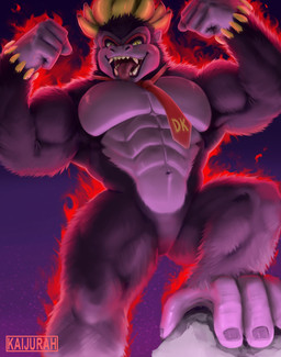 abs accessory anthro banana feet food fruit male muscular muscular_male necktie plant prehensile_feet solo teeth toes kaijurah donkey_kong_(series) donkey_kong_bananza nintendo donkey_kong_(character) ape gorilla haplorhine mammal monkey primate hi_res