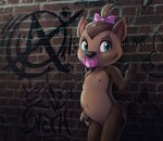 anarchy_symbol anthro anus female fur genitals gesture graffiti graffiti_on_wall hair hand_gesture loli looking_at_viewer middle_finger night nipples nude object_in_mouth pacifier pacifier_in_mouth profanity slightly_chubby solo spray_can tail text toddler x_anus young young_anthro young_female zeklullaby hotel_transylvania mythology sunny_werewolf canid canine canis mammal mythological_canine mythological_creature werecanid werecanine werecreature werewolf wolf 2023 digital_media_(artwork) hi_res