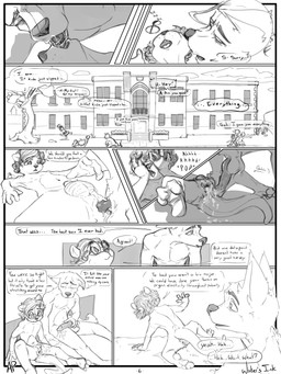 accidental_pedophilia after_sex age_difference anal anal_penetration animal_genitalia animal_penis anthro anus balls bed bedroom bodily_fluids butt canine_genitalia canine_penis college cum cum_drip cum_in_ass cum_inside dialogue dormitory dripping duo erection eyewear eyewear_only feet fur furniture gaping gaping_anus genital_fluids genitals glasses glasses_only hair humanoid_genitalia humanoid_penis inside kiss_on_lips kissing knot knotted_penis male male/male male_penetrated male_penetrating male_penetrating_male neo-classical_architecture nerd nipples nude on_bed outside penetration penile penis saliva saliva_string school sex simple_background size_difference smile speech_bubble tail text toes tongue unknotting wearing_glasses young young_anthro wintersink canid canine canis mammal mustelid otter wolf 3:4 absurd_res comic digital_media_(artwork) english_description english_text hi_res monochrome