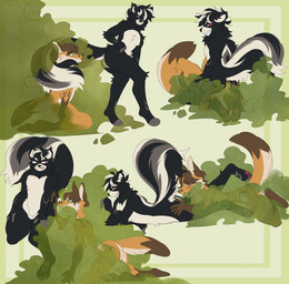 anthro butt claws duo enjoying_farts facesitting fart fart_cloud fart_fetish fart_sniffing farting_in_mouth farting_on_another farting_on_face fluffy fluffy_tail gassy green_fart_cloud kneeling lying male male/male nude on_back paws presenting presenting_hindquarters raised_tail sitting sitting_on_another smelly smile smiling_at_another smiling_at_partner sniffing tail pipskunk kaden_(luniethewolf66) canid canine fox mammal mephitid skunk alternate_version_at_source hi_res