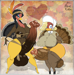 abs animal_genitalia animal_penis anthro balls beak big_balls big_breasts big_penis black_hair blonde_hair blue_eyes bottomwear breasts clothing duo equine_genitalia equine_penis genitals green_eyes gynomorph hair heart_symbol huge_balls huge_breasts huge_hips huge_penis hyper hyper_genitalia hyper_penis intersex legwear loincloth mismatched_animal_penis mismatched_genitalia mismatched_penis nipple_outline nipples non-mammal_balls non-mammal_breasts non-mammal_nipples penis penis_size_difference smegma smile text thick_thighs thigh_highs wide_hips brendancorris avian bird galliform phasianid turkey 2017 dated digital_drawing_(artwork) digital_media_(artwork) english_text hi_res