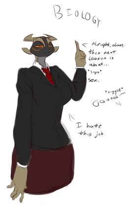 annoyed anthro big_breasts black_body black_skin breasts female gesture giggle grey_body grey_skin hand_gesture horn laugh markings mature_anthro mature_female necktie non-mammal_breasts offscreen_character onomatopoeia orange_eyes pointing sigh solo sound_effects tan_body tan_skin teacher teaching text thick_thighs wide_hips averyshadydolphin mythology claudia_(averyshadydolphin) dragon mythological_creature mythological_scalie scalie 2015 digital_drawing_(artwork) digital_media_(artwork) english_text hi_res