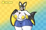 3:2 al_gx anthro big_breasts breasts elise_(kott_cake) emolga female generation_5_pokemon hi_res nintendo pokemon pokemon_(species) solo