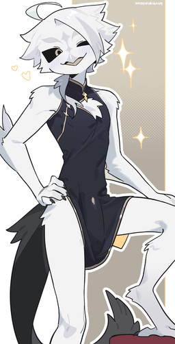 anthro beak biped blush bulge claws clothed clothed_anthro clothed_male clothing fingers front_view fur hair looking_at_viewer male simple_background smile solo standing tail kaltespur avian bird 2026 absurd_res digital_drawing_(artwork) digital_media_(artwork) hi_res