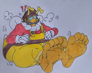 5_toes after_transformation antennae_(anatomy) anthro barefoot belly big_belly big_feet blue_eyes butt clothed clothing compound_eyes facial_hair feet foot_fetish foot_focus fully_clothed hat headgear headwear huge_feet humanoid_feet hyper hyper_feet male mustache obese overalls overweight plantigrade poof_transformation sitting soles solo stinger thick_thighs toes transformation wings yellow_body yellow_skin barazany420 mario_bros nintendo super_mario_galaxy bee_mario mario arthropod bee human humanoid hybrid hymenopteran insect mammal