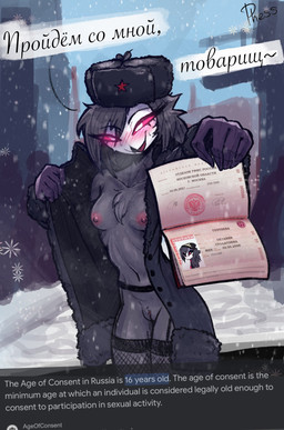 anthro beak black_beak black_hair blush blush_lines bottomless breasts chest_tuft clothed clothing coat coat_of_arms coat_of_arms_of_the_russian_federation coat_only exhibitionism eyebrows feather_hair feather_tuft feathers female fluffy fluffy_chest garter_belt garter_straps genitals gloves glowing_pupils grey_body grey_feathers hair handwear hat headgear headwear id_card looking_at_viewer nude nude_anthro open_mouth open_smile passport pink_sclera pseudo_hair public public_exposure red_star russian russian_federation slim small_breasts smile snow snowflake snowing solo state_seal stated_age stated_young text topwear topwear_only tuft urban ushanka vulva phess hellaverse helluva_boss octavia_(helluva_boss) avian bird demon owl owl_demon 2023 artist_name digital_media_(artwork) hi_res russian_text signature translated young_(lore)