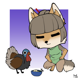 anthro barefoot bottomwear bowl breasts brown_body brown_bottomwear brown_clothing brown_fur brown_pants cheek_tuft chibi clothed clothing container crown dipstick_tail eating facial_tuft feet female feral food fruit fully_clothed fur green_clothing green_sweater green_topwear green_turtleneck grey_body grey_fur grey_hair group hair headgear inner_ear_fluff kneeling legume markings pants pea_(food) plant simple_background sleeveless_turtleneck sweater tail tail_markings tied_hair topwear trio tuft turtleneck white_body white_fur foxboy83 tootaloo vixen_logic ant_queen_(vixen_logic) ferra_(vixen_logic) ant arthropod avian bird canid canine fox galliform hymenopteran insect mammal phasianid tibetan_sand_fox true_fox turkey 1:1 colored flat_colors hi_res