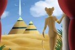 anthro curtains desert detailed_background egyptian egyptian_architecture female gold_(metal) gold_jewelry jewelry obelisk pyramid science_fiction solo creature71 felid feline lion mammal pantherine 3:2