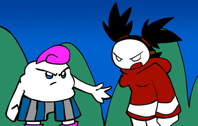 4_fingers black_hair blue_bottomwear blue_clothing blue_eyes blue_pants blue_sky bottomwear breasts clothed clothed_female clothed_humanoid clothing cloud duo expressive_mask female female_humanoid fingers hair hooded_robe male male_humanoid mask medium_breasts multicolored_bottomwear multicolored_clothing multicolored_pants not_furry open_mouth pants pattern_bottomwear pattern_clothing pattern_pants pigtails purple_hair red_clothing red_hair_tie red_robe robe sky standing striped_bottomwear striped_clothing striped_pants stripes style_emulation toony two_tone_bottomwear two_tone_clothing two_tone_pants wearing_mask white_body white_mask white_skin genocityzone kirbopher mario_bros nintendo super_mario_rpg_legend_of_the_seven_stars mallow_(mario) sadie_(genocity) air_creature air_humanoid bandit_(mario) cloud_humanoid elemental_creature elemental_humanoid humanoid living_cloud 2026 digital_media_(artwork) hi_res