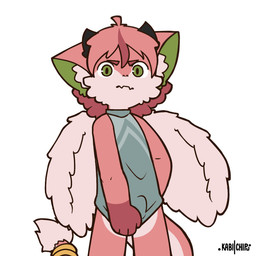 angry anthro black_horn bulge clothing covering covering_crotch erection erection_under_clothing food fruit fur green_ears green_eyes horn male pink_body plant ring solo strawberry tail wings young young_anthro young_male capnkabi mythology issac_(capnkabi) strawberry_(capnkabi) dragon furred_dragon furred_scalie humanoid mythological_creature mythological_scalie scalie
