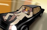 anthro blush car city cityscape duo flattened inside_car male moving_vehicle shocked toony vehicle worried will_mofield_(artist) dreamworks the_bad_guys mr._shark_(the_bad_guys) mr._wolf_(the_bad_guys) canid canine canis fish mammal marine shark wolf 2022 digital_media_(artwork) hi_res